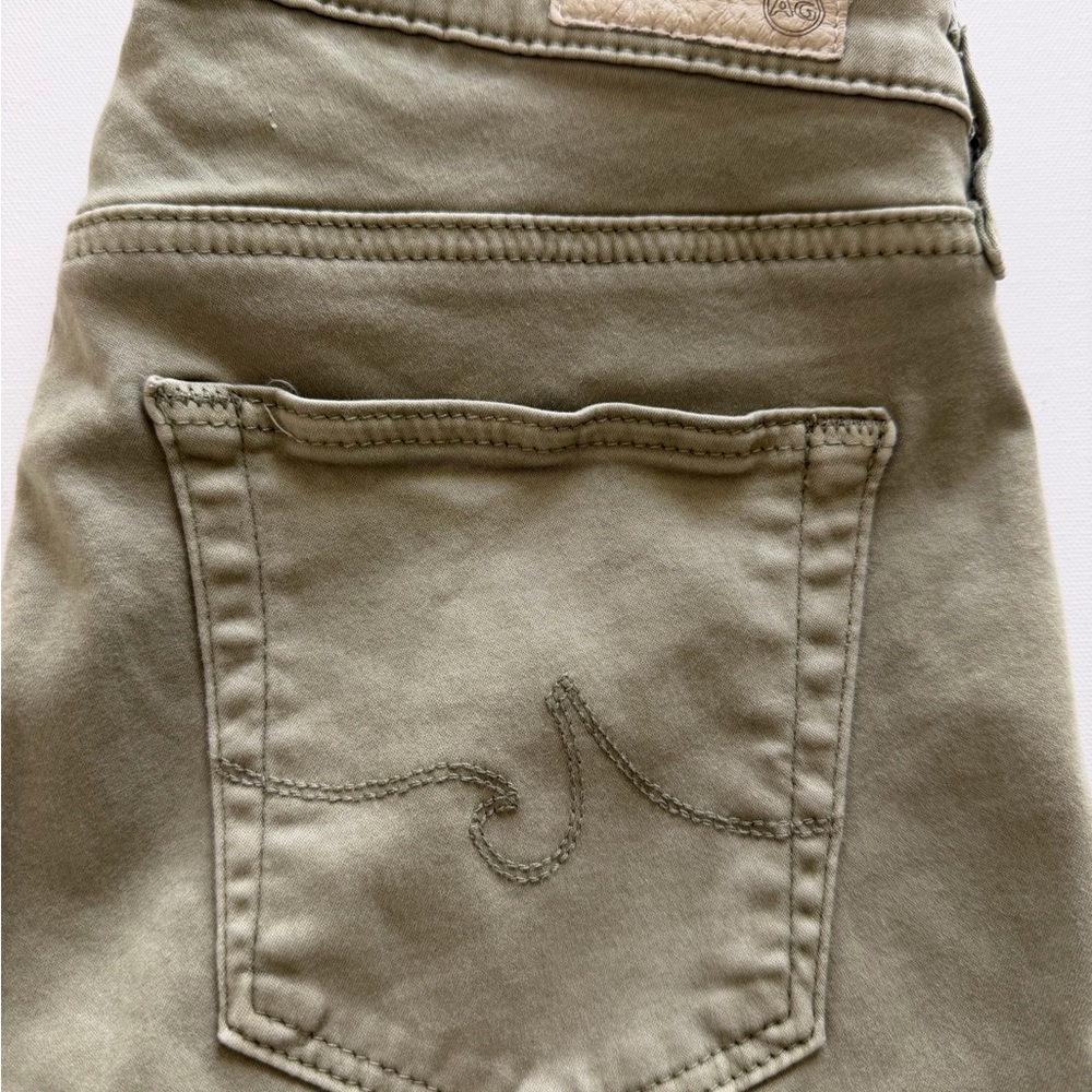 AG Adriano Goldschmied Olive Green Skinny Jeans Size 26 Stretch Mid Rise  Denim - Picture 9 of 16